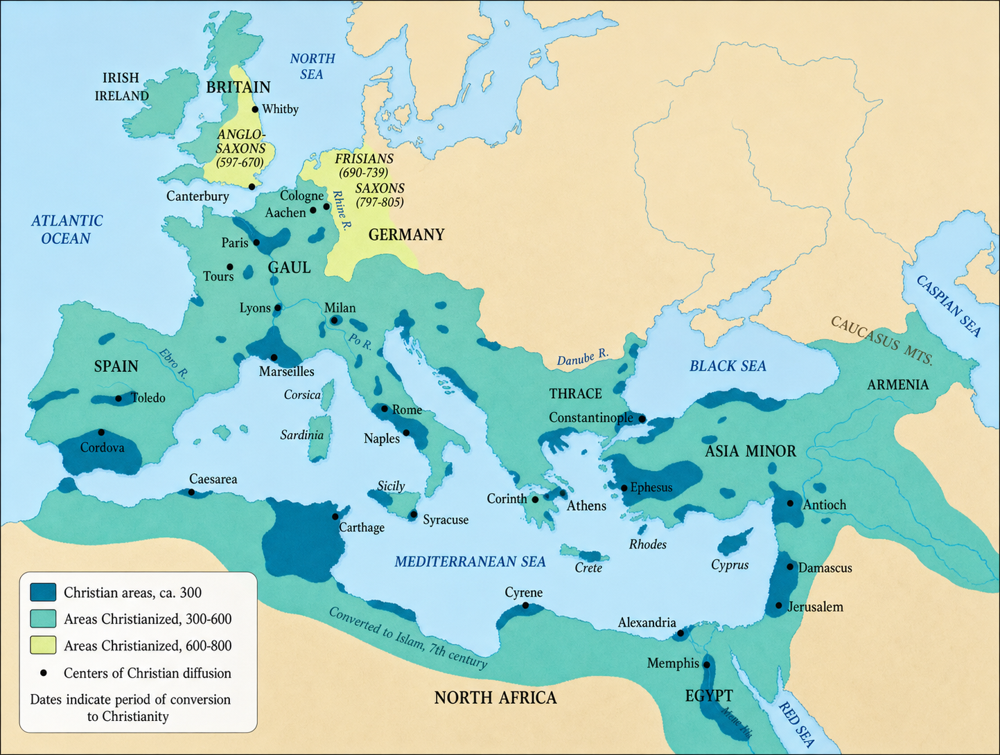 Map of early Christianity